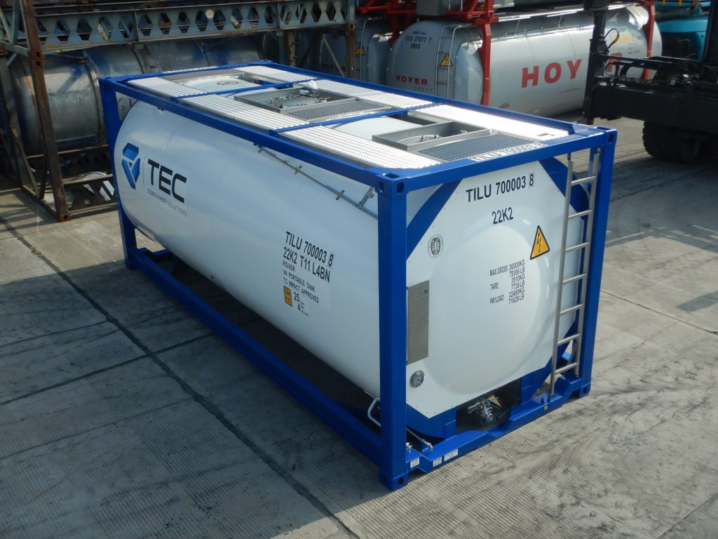 An image of a TEC ISO Tank Container