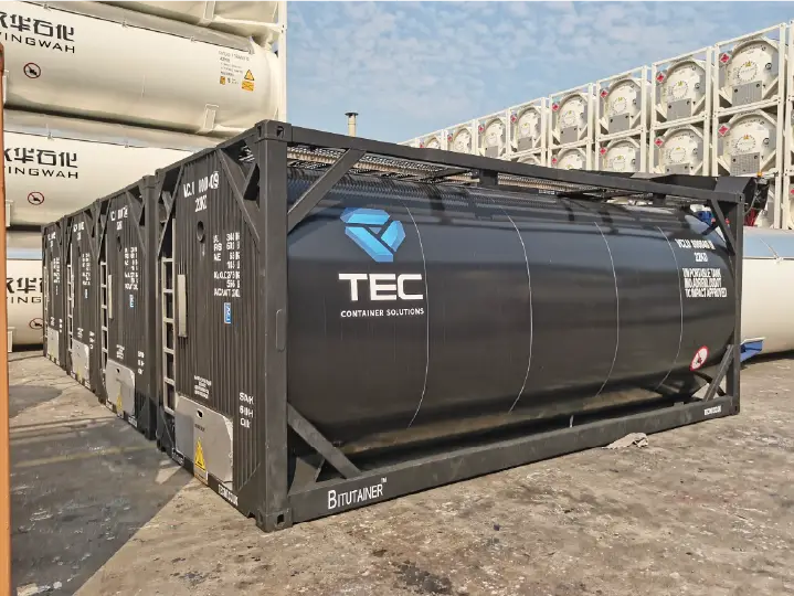 Soft-clad IMDG bitutainer container for transporting dangerous goods